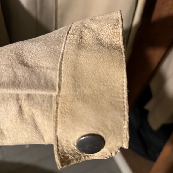 Vintage? 2001? BR suede leather jacket. Straight cut pockets w/big snaps! - Picture 4 of 16